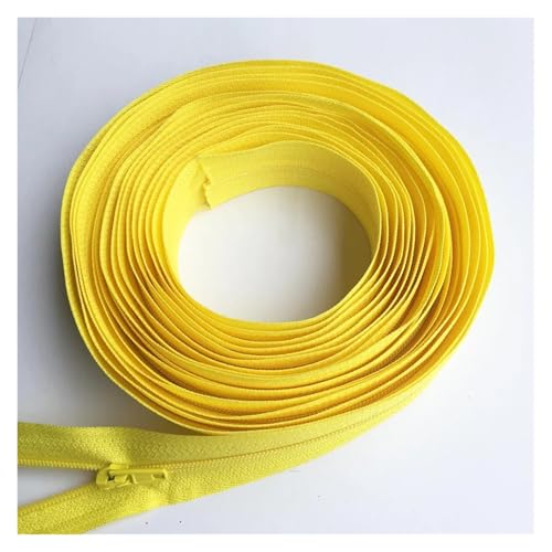 3# Nylon-Reißverschluss auf Rolle, 3~20 Meter, mit Schiebern for Schneidern, Nähen von Kleidung, DIY-Taschen, Zubehör, Reißverschlüsse(Yellow 110,20 METER 40 SLIDERS_3#) von Hyuwdai