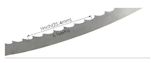 Bandsägeblätter, 1400 mm, Bandsägeblätter, 1400, 6,35, 0,35 mm, 6, 10, 15 TPI Schneiden von Holz (6 TPI), 2 Stück von Hyuwdai