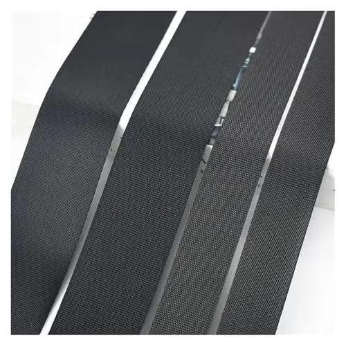 Nylon-Gurtband für Taschengurt, Rucksackband, Sicherheitsgurt, dekoratives Band, DIY, Kleidung, Nähzubehör, 5 m, 20–50 mm, Schwarz (RD113-Schwarz, 20 mm) von Hyuwdai