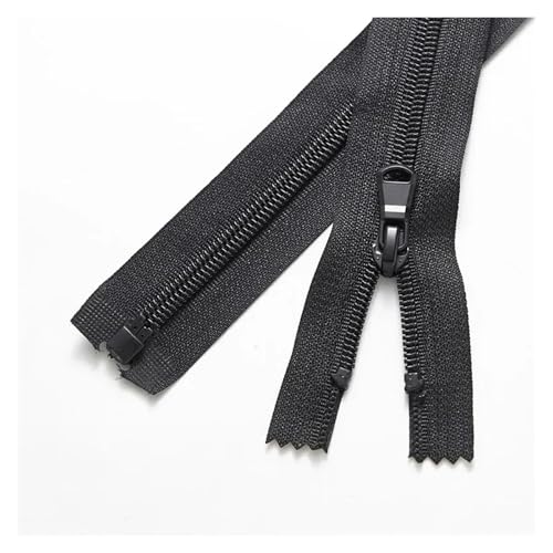 Offener Nylon-Reißverschluss, Farbe, Kleidung, Mantel, Sportbekleidung, Sonnenschutz, Reißverschluss, einzelne Öffnung(Black(10pcs)_40CM) von Hyuwdai