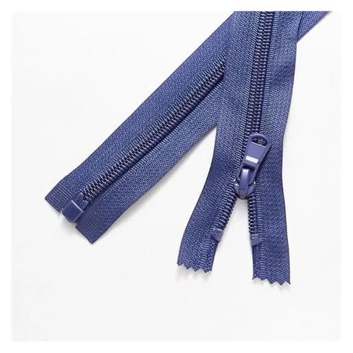 Offener Nylon-Reißverschluss, Farbe, Kleidung, Mantel, Sportbekleidung, Sonnenschutz, Reißverschluss, einzelne Öffnung(Dark blue(10pcs)_40CM) von Hyuwdai