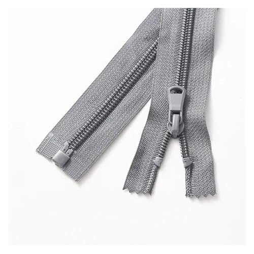 Offener Nylon-Reißverschluss, Farbe, Kleidung, Mantel, Sportbekleidung, Sonnenschutz, Reißverschluss, einzelne Öffnung(Dark gray(10pcs)_40CM) von Hyuwdai