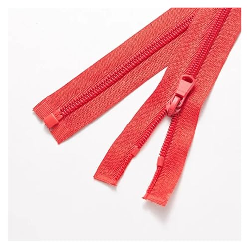 Offener Nylon-Reißverschluss, Farbe, Kleidung, Mantel, Sportbekleidung, Sonnenschutz, Reißverschluss, einzelne Öffnung(Red(10pcs)_40CM) von Hyuwdai