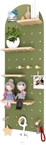 HyyKjEU Kein Locher Pegboard Holz Pegboards Wand Display DIY Lagerung Display Panels Hängen Mit Sortiment Werkzeug Organizer for Werkbank Shop(Green,40x120cm) von HyyKjEU