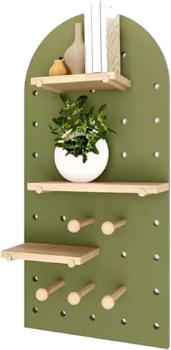 HyyKjEU Kein Locher Pegboard Holz Pegboards Wand Display DIY Lagerung Display Panels Hängen Mit Sortiment Werkzeug Organizer for Werkbank Shop(Green,40x80cm) von HyyKjEU