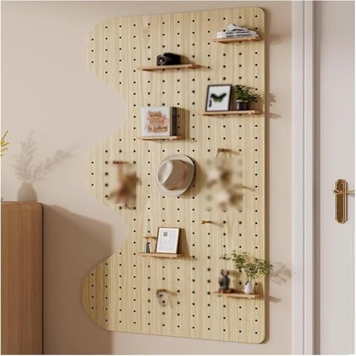 HyyKjEU Kein Locher Stecktafel, Wand-Stecktafel, Aufbewahrungssystem, Schuppen, modular, Stecktafel, Organizer, Tafel-Set, Büro-Wand-Organizer for Geschäft, Familie(Natural,40x120cm) von HyyKjEU