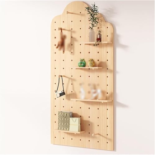 HyyKjEU Kein Locher Stecktafel-Klammerhaken, Sortiments-Organizer, Zubehör, Stecktafel-Wand-Organizer, wandmontiertes Aufbewahrungssystem-Set for die Aufbewahrung im Büro(Natural,60x120cm) von HyyKjEU