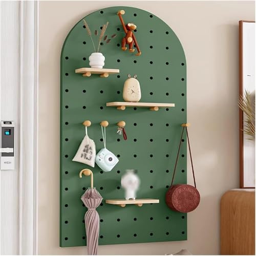 HyyKjEU Kein Locher Stecktafel-Wand-Organizer aus Holz for Aufhängen mit Kit, DIY-Stecktafel-Teiler, modulare Rasterhalter for Küche, Zimmer, Büro(Green,40x120cm) von HyyKjEU