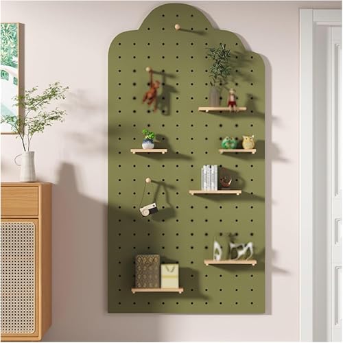 HyyKjEU Kein Locher Stecktafel-Wandsteuerung, Aufbewahrungsregal, Massivholz-Laminat-Stecktafel-Organizer, Wandhalterung, Display-Kombinationsset for Küche, Wohnzimmer, Büro(Green) von HyyKjEU