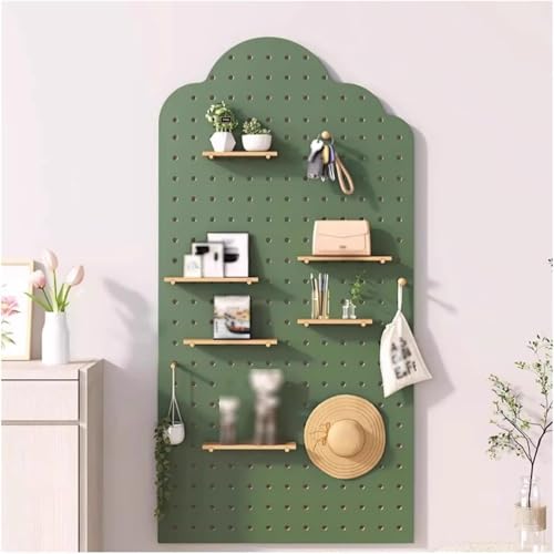 HyyKjEU Kein Locher Wandsteuerung, Stecktafel, Wandhalterung, Display-Kombinationsset mit Holzbrett, Wand-Organizer, DIY-Aufbewahrung, Anzeigetafeln for Küche, Büro(Green) von HyyKjEU