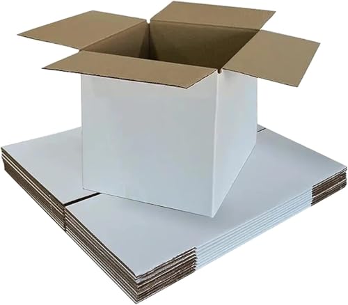 HyyKjEU Schachteln aus verstärkter Wellpappe Versandkarton Kleine Versandkartons aus weißer Wellpappe for den Versand, Geschenkboxen von HyyKjEU