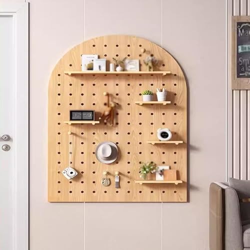 Kein Locher Wandkontroll-Stecktafel, Stecktafel-Kombinationsset mit Regalen, Basteln, Organisation, Stecktafel, Trennwand, Holzornamente, Anzeige, Stecktafel for Schlafzimmer, Arbeitszimmer(Brown,40x6 von HyyKjEU