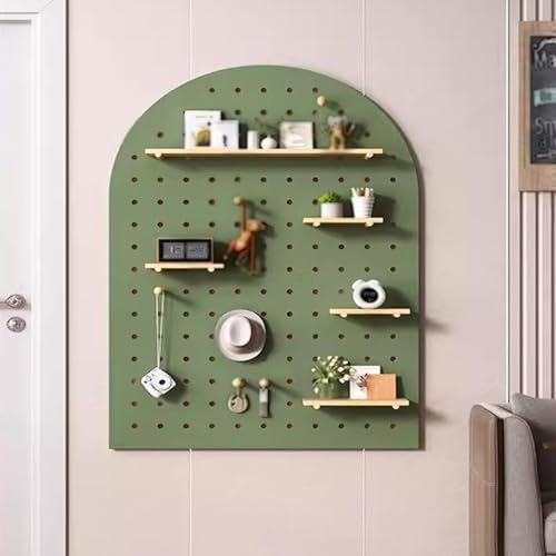 Kein Locher Wandkontroll-Stecktafel, Stecktafel-Kombinationsset mit Regalen, Basteln, Organisation, Stecktafel, Trennwand, Holzornamente, Anzeige, Stecktafel for Schlafzimmer, Arbeitszimmer(Green,60x8 von HyyKjEU