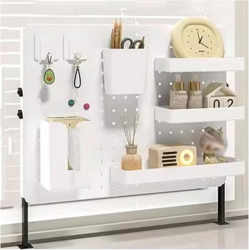 Kein Locher Wandsteuerung, Stecktafel, Desktop-Bücherregal, Schreibtisch-Organizer, verstellbar mit Stecktafel, Präsentationsregal, Metall, Metall-Stecktafel, Werkzeuge, Organisationspanel(Vertical/B- von HyyKjEU