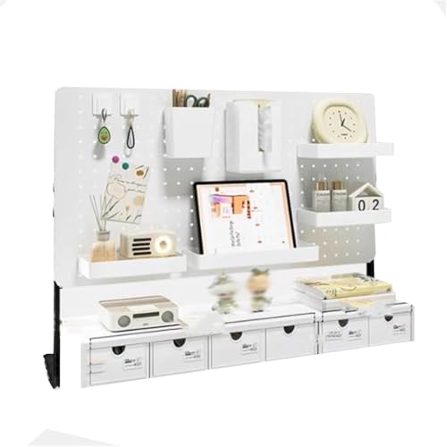 Kein Locher Wandsteuerung, Stecktafel, Desktop-Bücherregal, Schreibtisch-Organizer, verstellbar mit Stecktafel, Präsentationsregal, Metall, Metall-Stecktafel, Werkzeuge, Organisationspanel(Vertical/F- von HyyKjEU