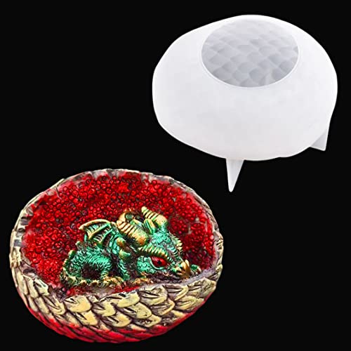 HyzaPhix 3D Epoxidharz Formen Drachenei Resin Silikonform Dinosaurier Ei Gießformen Silikon Dragon Silicone Mold Für Heimwerker, Ornamente, DIY-kuchendekoration von HyzaPhix