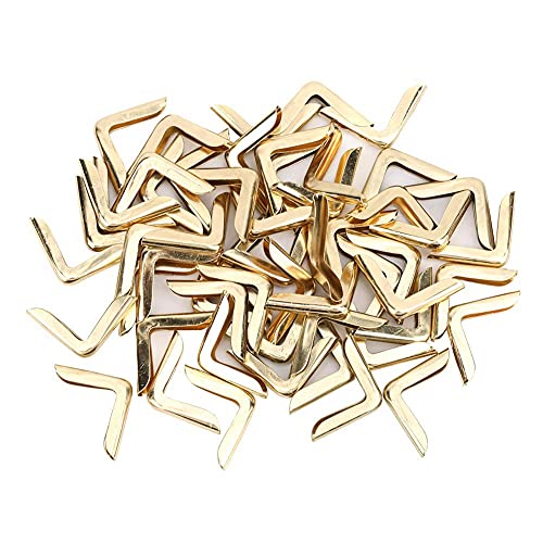 50Pcs Buchecken Gold, Eckenschutz Metall Albumschmuck Ecke Buchecken Kantendekor Taschenecken für Buch Scrapbooking Alben von Hztyyier