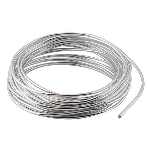 Aluminiumdraht, 2mm 5 meter, Basteldraht Aluminium Schmuckdraht Flexible Craft Kabel für Diy Handgefertigten Schmuck(Silber) von Hztyyier