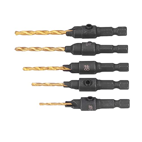 Countersink -Bohrer -Bit für Holzbearbeitung, Self Startpunkt, 5 Flötendesign, 1/4in Hex Shank, Insgesamt 5pcs Countersink -Bohrer -Bit für Holzbearbeitung, Self Startpunkt, 5 Flötendesign, 1/4in Hex Shank, Insgesamt 5pcs von Hztyyier