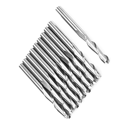 Effiziente 10 -pcs -Doppelflöten Carbid Kugel Nasen Endmühlen CNC Bits Zum Schneiden und Gravieren, Bestehend aus Wolframstahl, Silber Effiziente 10 -pcs -Doppelflöten Carbid Kugel Nasen Endmühlen CNC Bits Zum Schneiden und Gravieren, Bestehend aus Wolframstahl, Silber von Hztyyier