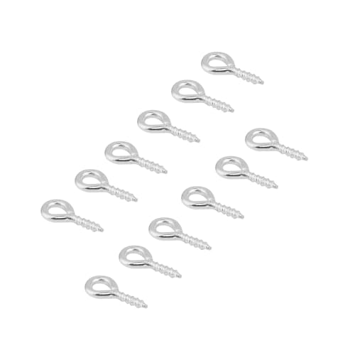 Eyepins Fadenhaken Oey Haken Einzigartige Schmuckkomponenten Design de Vis Silber 200pcs pour L'Agrétanat Diy (SILVER) von Hztyyier