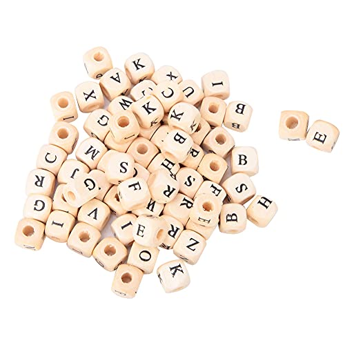 Holz-Alphabet-Perlen, Kreatives Basteln, Schmuckherstellung für Ihre Lieben, mit Breiten Löchern von Hztyyier