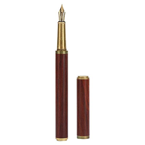 Hztyyier Füllfederhalter Red Sandalwood Writing Pen für glattes, elegantes Schreiben, mittlere Feder, klassisches Design, Büromaterial für Studenten von Hztyyier