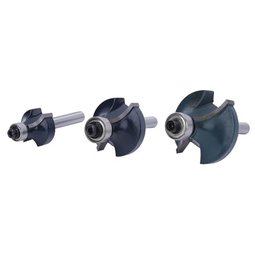 Professionelle 3PCS -Ecke um Router Bit Holzbearbeitungsschneider mit Lager für Holztürrahmen, Schrank, Box 1/4 Zoll Shank Carpenter Tool Professionelle 3PCS -Ecke um Router Bit Holzbearbeitungsschneider mit Lager für Holztürrahmen, Schrank, Box 1/4 Zoll Shank Carpenter Tool von Hztyyier