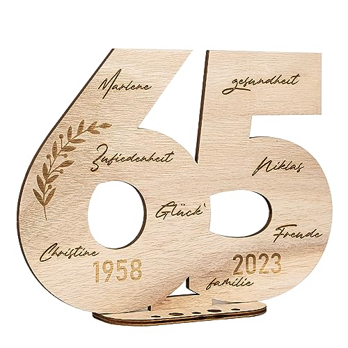 I LOVE MOM Holz-Schild Gästebuch,65 Geburtstag Jubiläum,Deko Zahlen für Geschenke,Hochzeiten,Partys,Geburtstage von I LOVE MOM