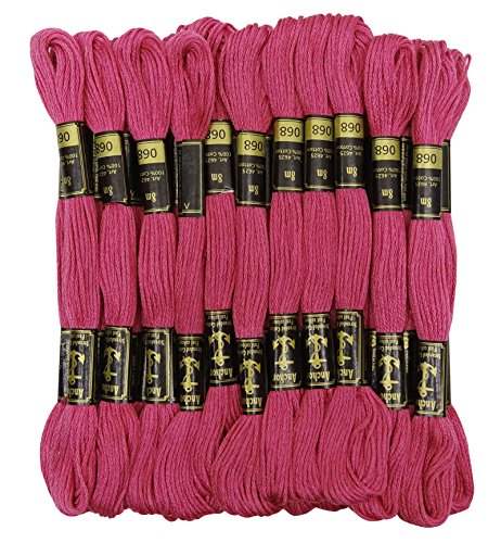 Anchor 25 x Stranded Baumwollkreuz-Heftung Hand Stickgarn Floss Skeins-Rosa von IBA Indianbeautifulart