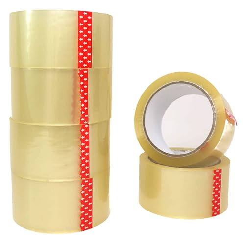 6 Rollen transparentes Klebeband, 50 mm x 66 mm (6) von IBOO