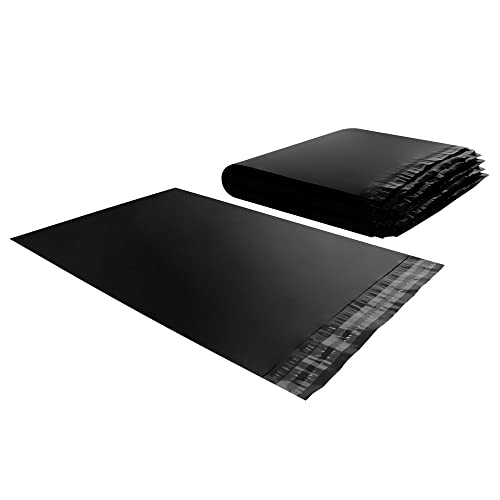 100 schwarze Kunststoffumschläge, blickdicht, Versandtaschen, 20 x 30 cm – robust, manipulationssicher und wasserdicht von IBOO