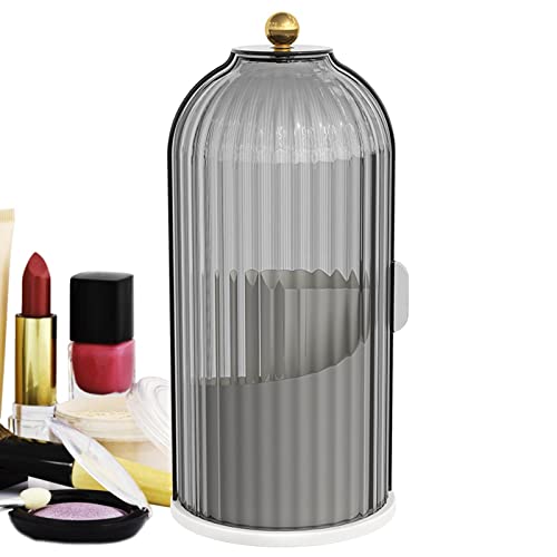 IBUGER Make-up-Pinsel-Organizer mit Deckel,Staub- und wasserdichter, um 360° drehbarer Make-up-Pinsel-Organizer | Kosmetikhalter-Aufbewahrungsbecher für Vanity Desktop-Badezimmer-Arbeitsplatte von IBUGER