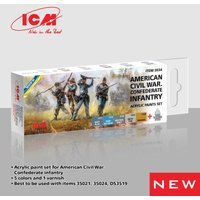 Acrylic Paint Set - American Civil War - Confederate infantry [6 x 12 ml] von ICM