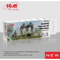 Acrylic Paint Set - Armed Forces of Ukraine (Pixel camouflage uniform) [6 x 12 ml] von ICM