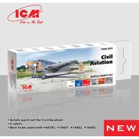 Acrylic Paint Set - Civil Aviation [6 x 12 ml] von ICM