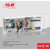 Acrylic Paint Set - Civilians [6 x 12 ml] von ICM