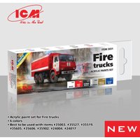 Acrylic Paint Set - Fire trucks [6 x 12 ml] von ICM