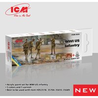 Acrylic Paint Set - WWI US Infantry [6 x 12 ml] von ICM