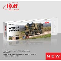 Acrylic Paint Set -WWI US military vehicles [6 x 12 ml] von ICM