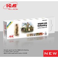 Acrylic Paint Set - WWII US Infantry [6 x 12 ml] von ICM