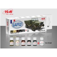 Acrylic paint set - Laffly V15T and French vehicles (6 x 12ml) von ICM