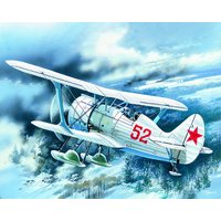 I-15 bis, WWII Soviet Fighter Biplane, Winter Version von ICM