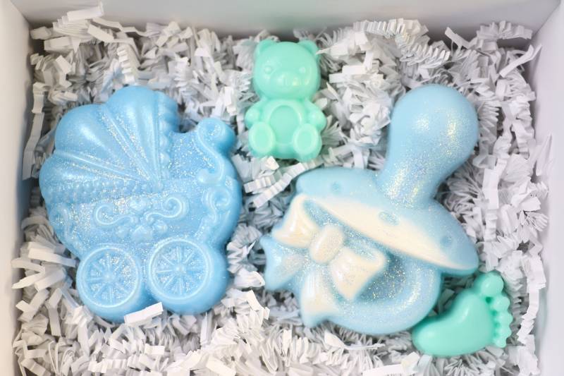 Handgemachtes Seifenset "Baby Boy"/ Welcome Baby/Newborn/New Baby/Boy von ICSoap