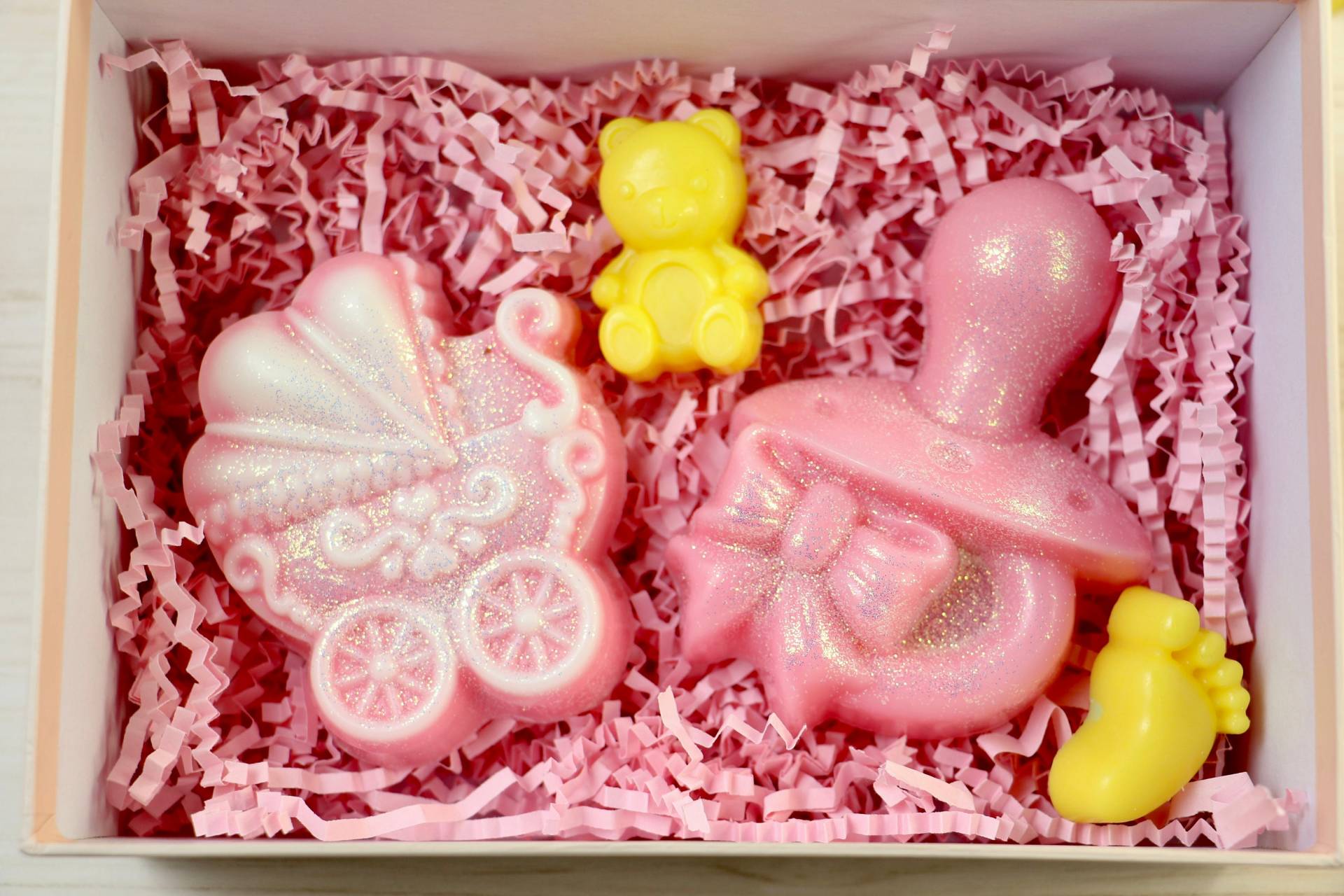 Handgemachtes Seifenset "Baby Girl"/Welcome Baby Girl/Newborn/Girl von ICSoap