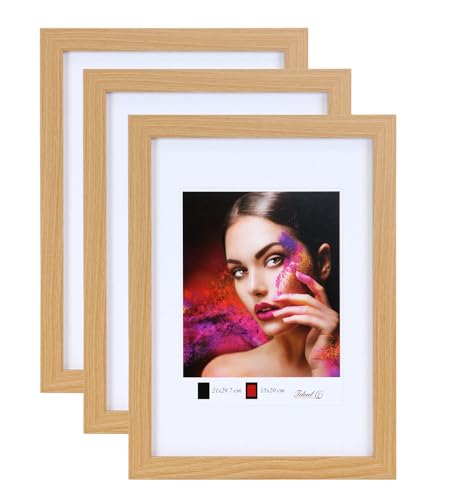 IDEAL TREND 2er 3er 5er Set Holz Bilderrahmen Lifestyle Plexi Foto Rahmen Collage Wanddeko Poster HR-25: Farbe: 3er Pack Buche | Format: 30x40 von IDEAL TREND