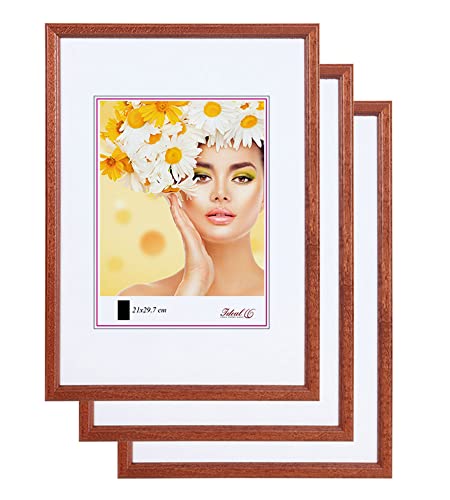 IDEAL TREND 3er 5er Set Holz Bilderrahmen Foto Rahmen Holzrahmen Wanddeko Collage Poster S236: Farbe: 3er Pack Braun | Format: 10x15 von IDEAL TREND