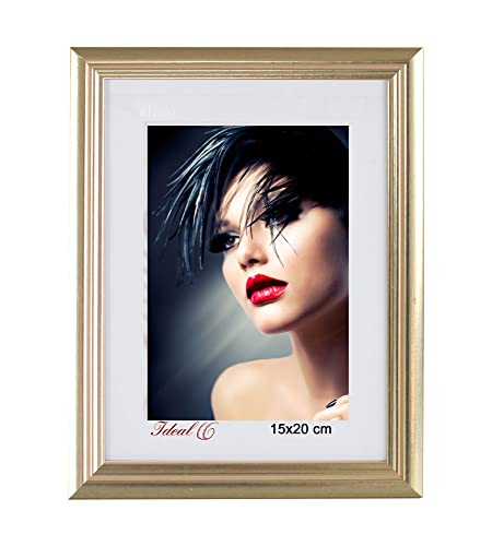 IDEAL TREND Artos Holz Bilderrahmen Acrylglas Plexi Lifestyle Foto Rahmen Collage Wanddeko Poster: Farbe: Gold | Format: 15x20 von IDEAL TREND