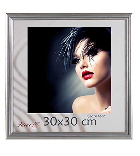 IDEAL TREND Artos Holz Bilderrahmen Acrylglas Plexi Lifestyle Foto Rahmen Collage Wanddeko Poster: Farbe: Silber | Format: 30x30 von IDEAL TREND