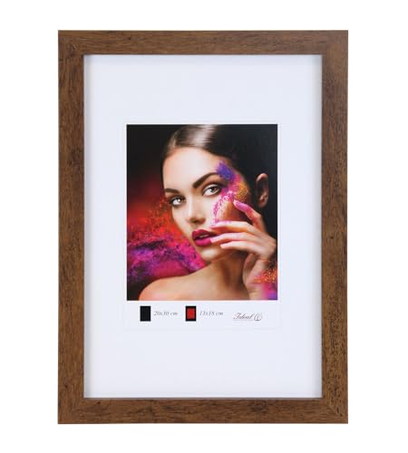 IDEAL TREND Holz Bilderrahmen Lifestyle Plexi Foto Rahmen Collage Wanddeko Poster HR-25: Farbe: Braun | Format: 50x50 von IDEAL TREND